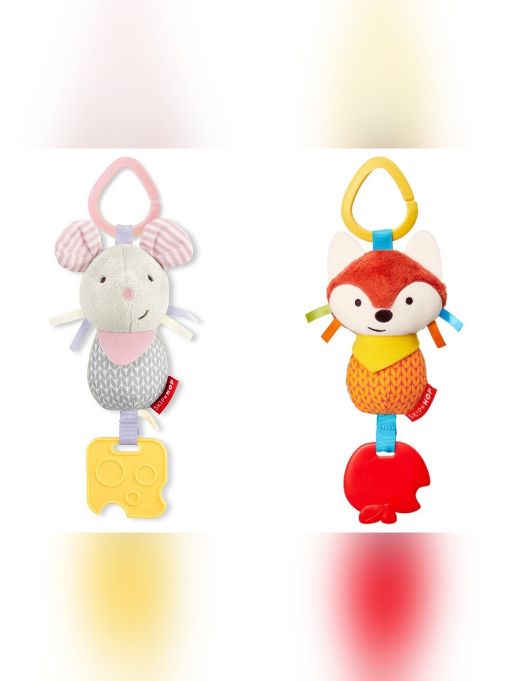 NWT Skip Hop Bandana Buddies Chime & Teethe Toys - Fox & Mouse, Unopened New